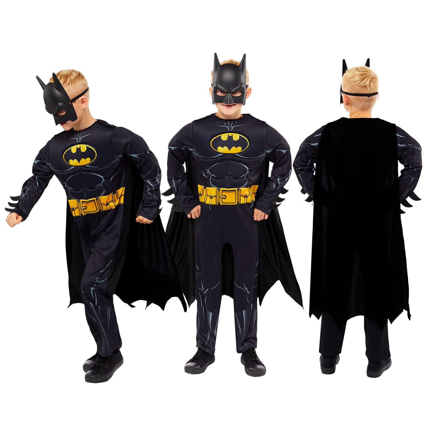amscan Childs Boys Officially Licensed Warner Bros. Comic Book Batman Fancy Dress Costume