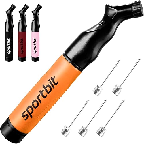 Miniatura 8 de SPORTBIT - Bomba para inflar pelotas deportivas - Sistema de inflado de empujar y estirar - Bomba de mano para todas las pelotas de ejercicio -