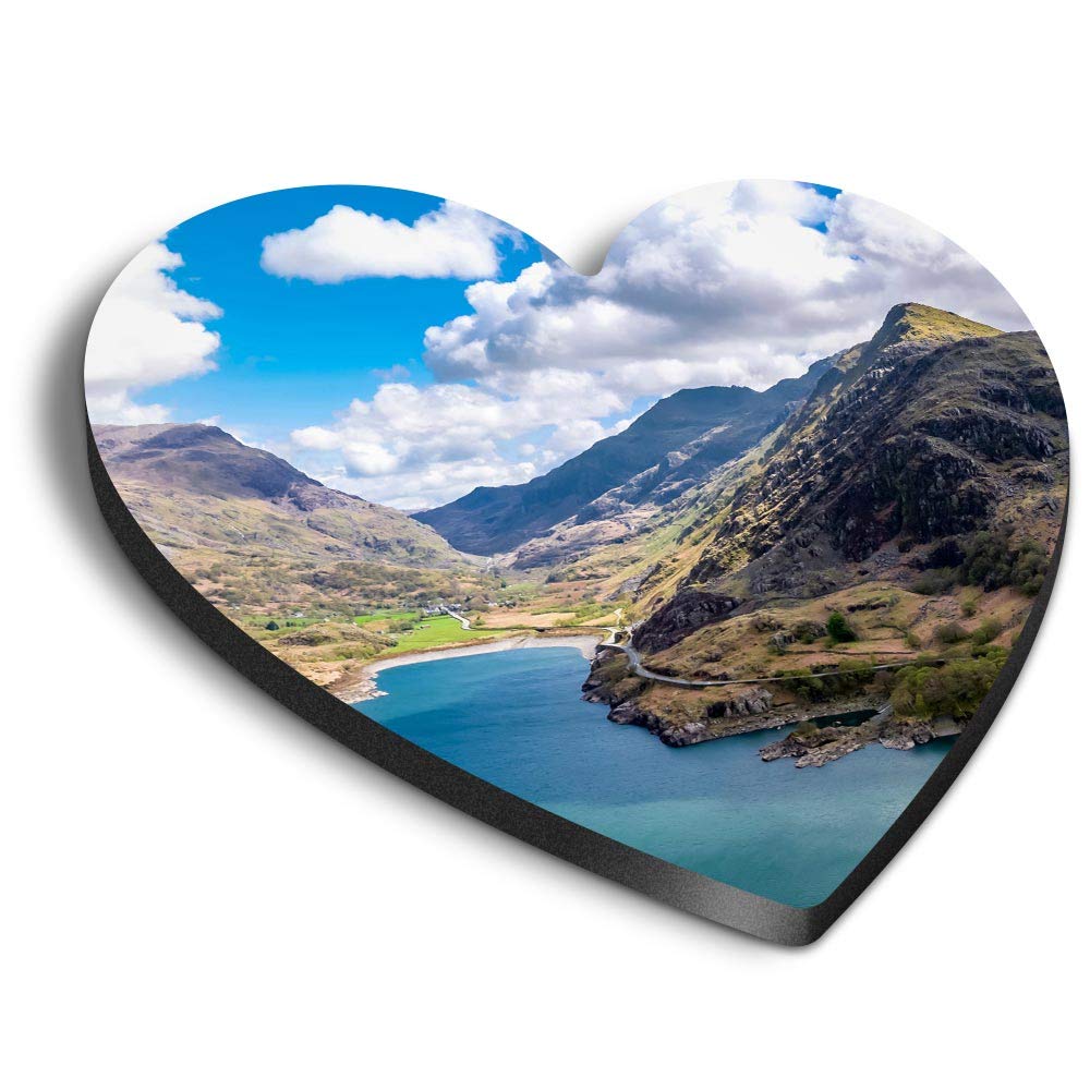 1 x Heart MDF Magnets - Snowdonia National Park Wales UK Travel 24222
