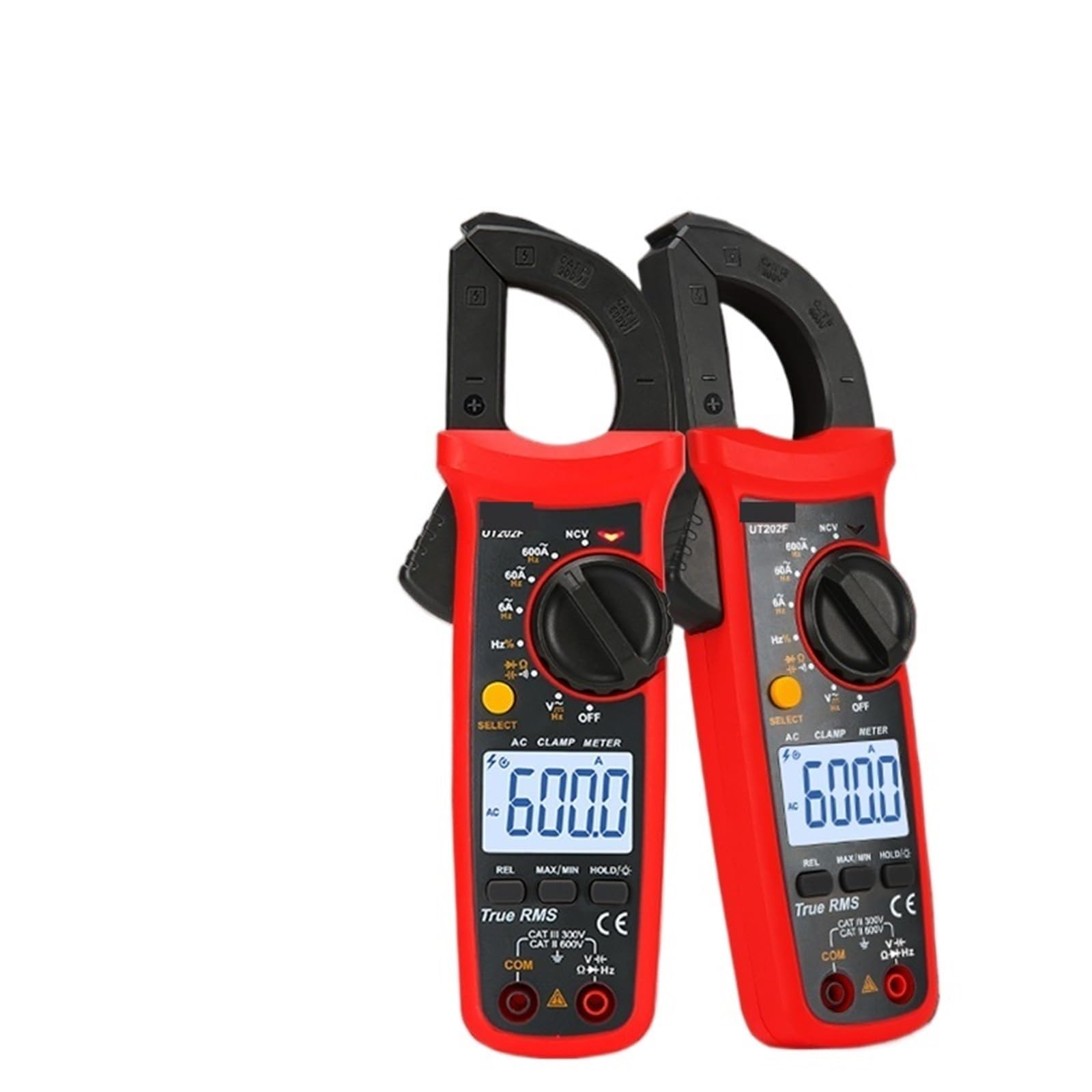 Pinzas amperimétricas digitales UT204RUT202FUT203R, 400A/600A, amperímetro, voltímetro, pinza amperimétrica de alta precisión(UT202R)