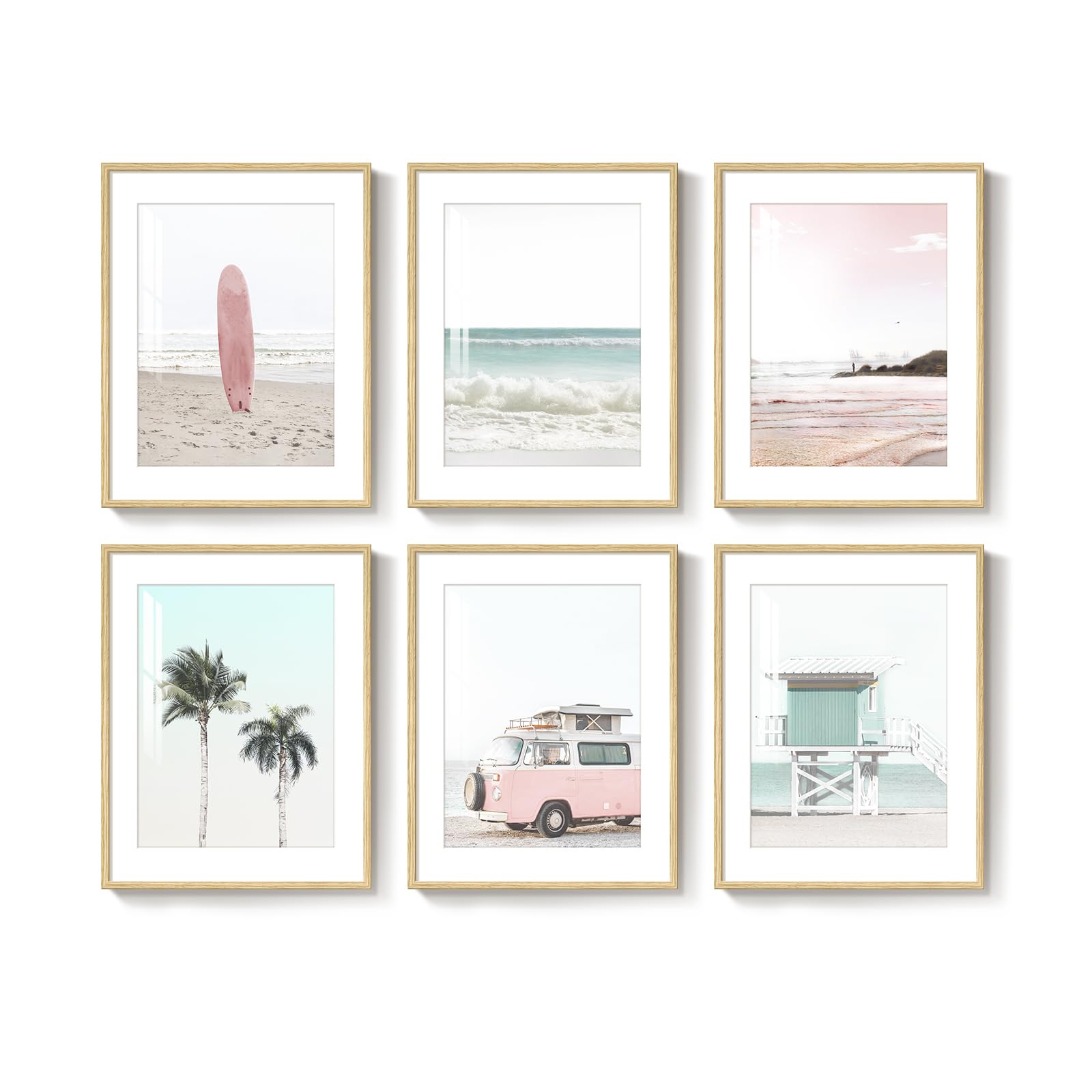 Photo 1 of Cuspin Framed Coastal Wall Art, 11x14 Inch, 6-Piece