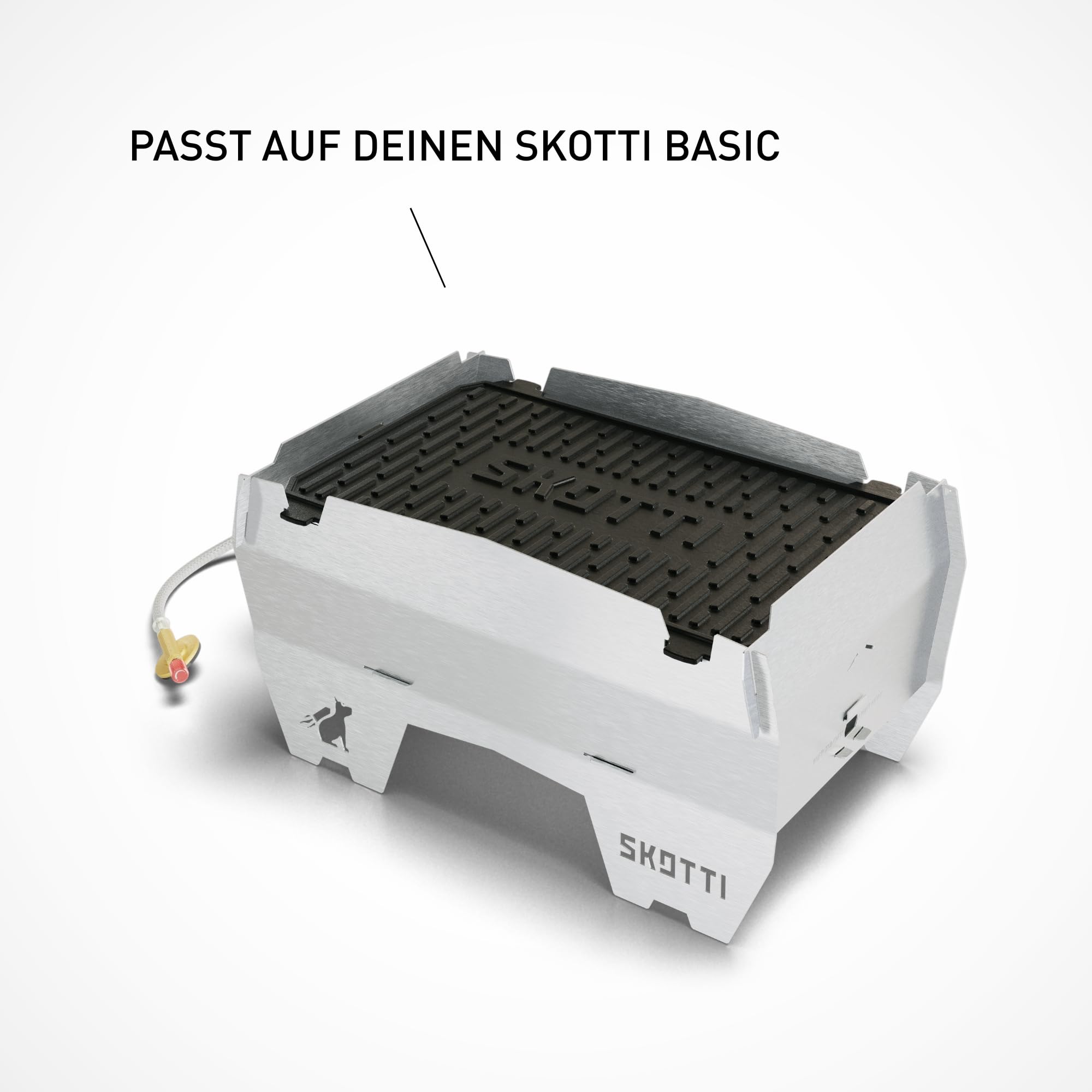 SKOTTI Kast, Gusseiserne Grillplatte für SKOTTI Grill, Plancha, Griddle, Sehr massives Material, für Fleisch, Fisch und Gemüse - Skotti Grill Zubehör