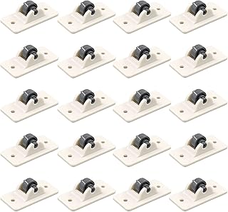 20-Pack Mini Self Adhesive Caster Wheels, Small Adhesive Wheels, Non Swivel Caster, Stick on Wheels for Small Furniture, Furniture Pulley Castor Plastic Wheels for Storage Box Trash Can Moving Carton