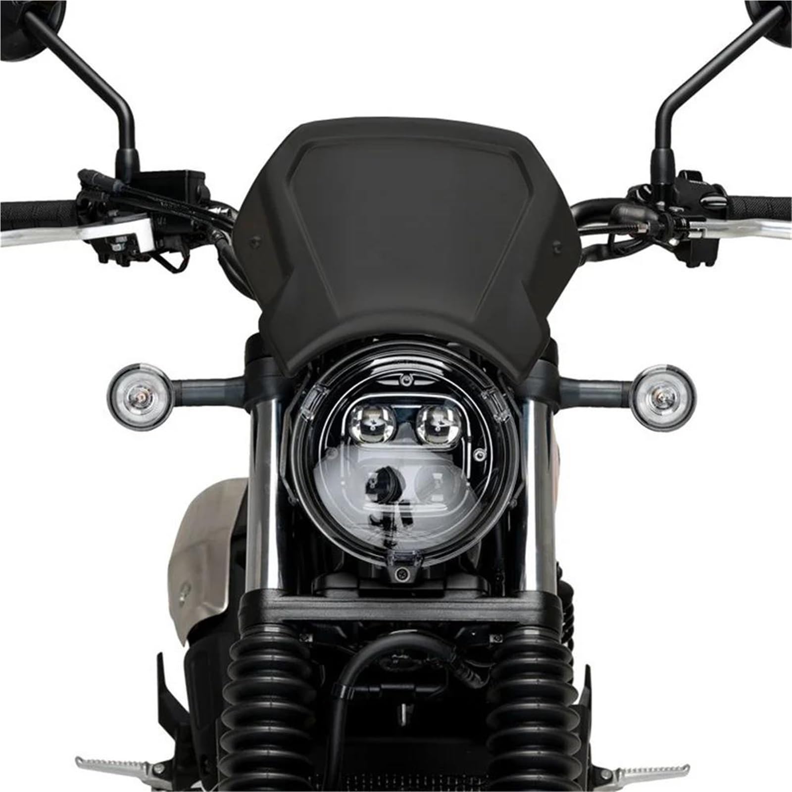 Pare-Brise Moto pour CL500 2023-2025 Plaque Avant en Plastique, Déflecteurs Vintage, Déflecteur d'air Déflecteurs d'air(Aspect Carbone)