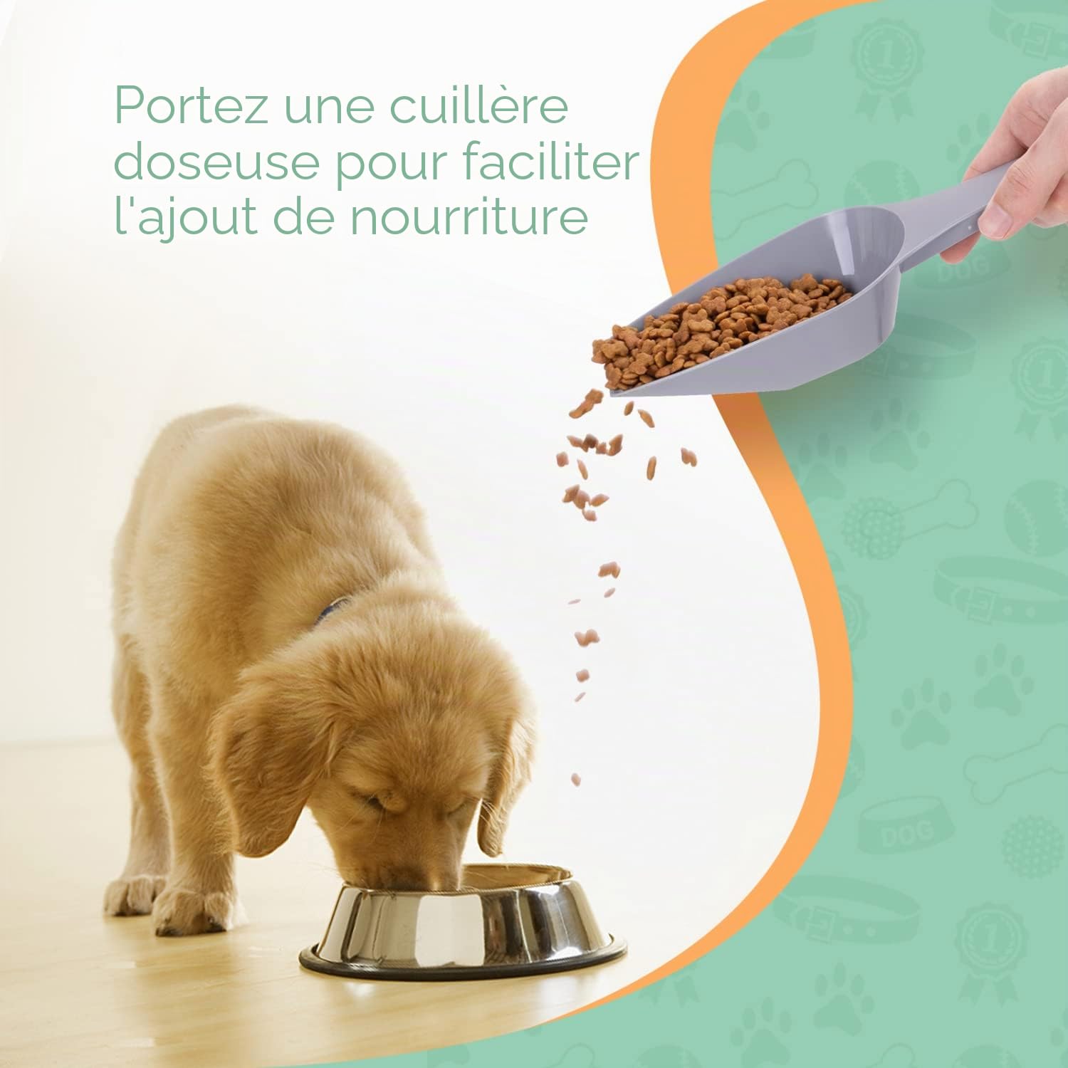 Nobleza - 2 Pièces Conteneur de Nourriture pour Animaux de Compagnie 20 L - Boîte Alimentaire avec Roulettes， Couvercle Rabattable， Hermétique， Roues et Pelle， pour Nourriture pour Chiens et Chats
