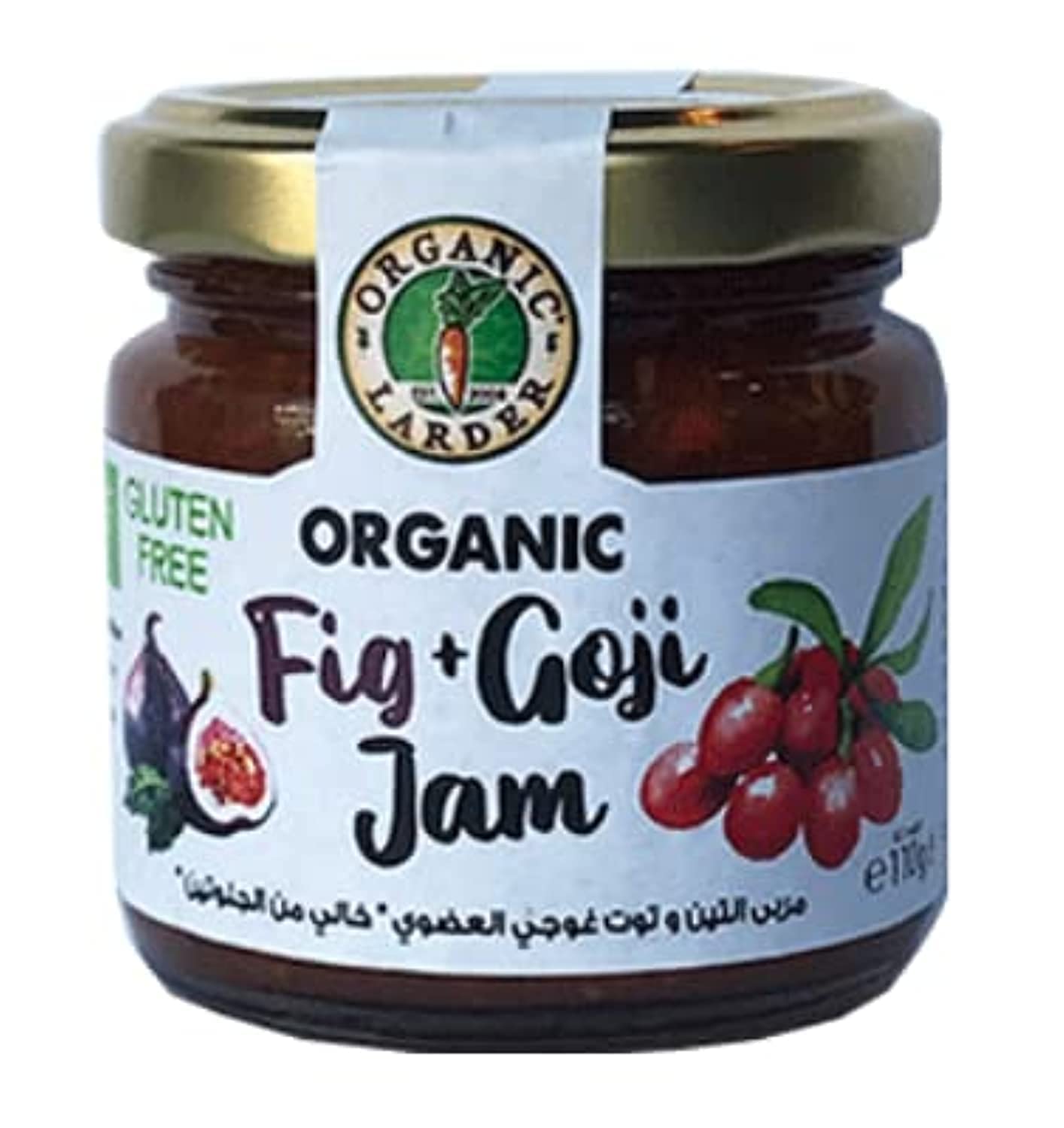 ORGANIC LARDER ORGANIC GOJI BERRY JAM WITH FIGS 110G