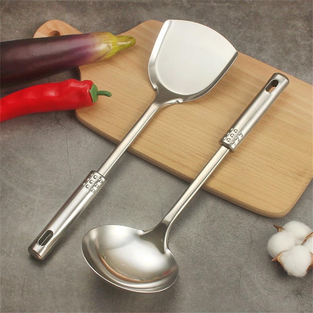 DUYHBAWRS-779 Stainless Steel Kitchen Cooking Spatula Spoon Set Kitchenware Spatula Frying Spatula Porridge Spoon