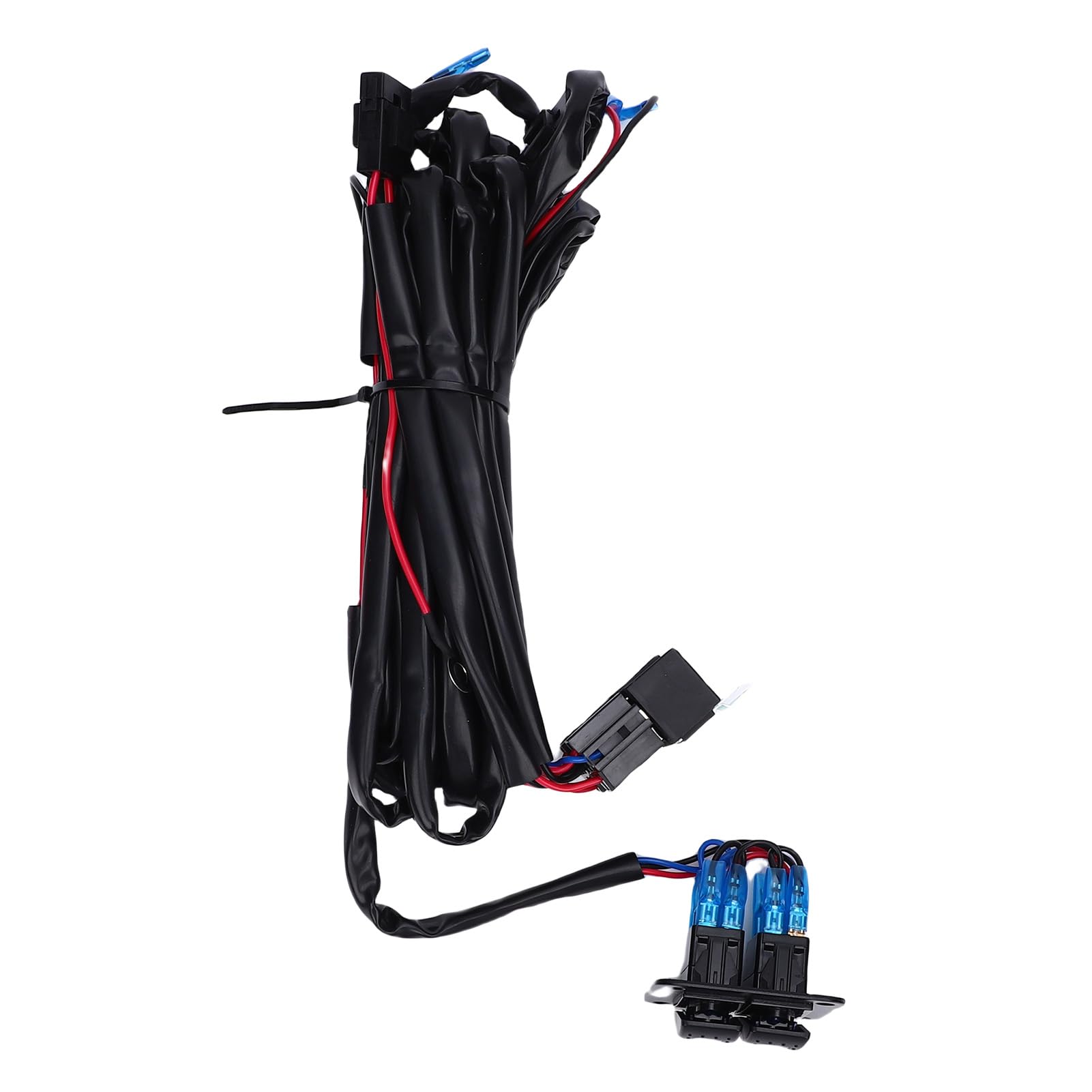 aqxreight 2-krotny Przełącznik Kołyskowy Zestaw Okablowania 12V 20A 1290W nośność z Bezpiecznikiem Przekaźnika Mocy dla Samochodów łodzie Ciężarówki ATV Pojazdy UTV RV