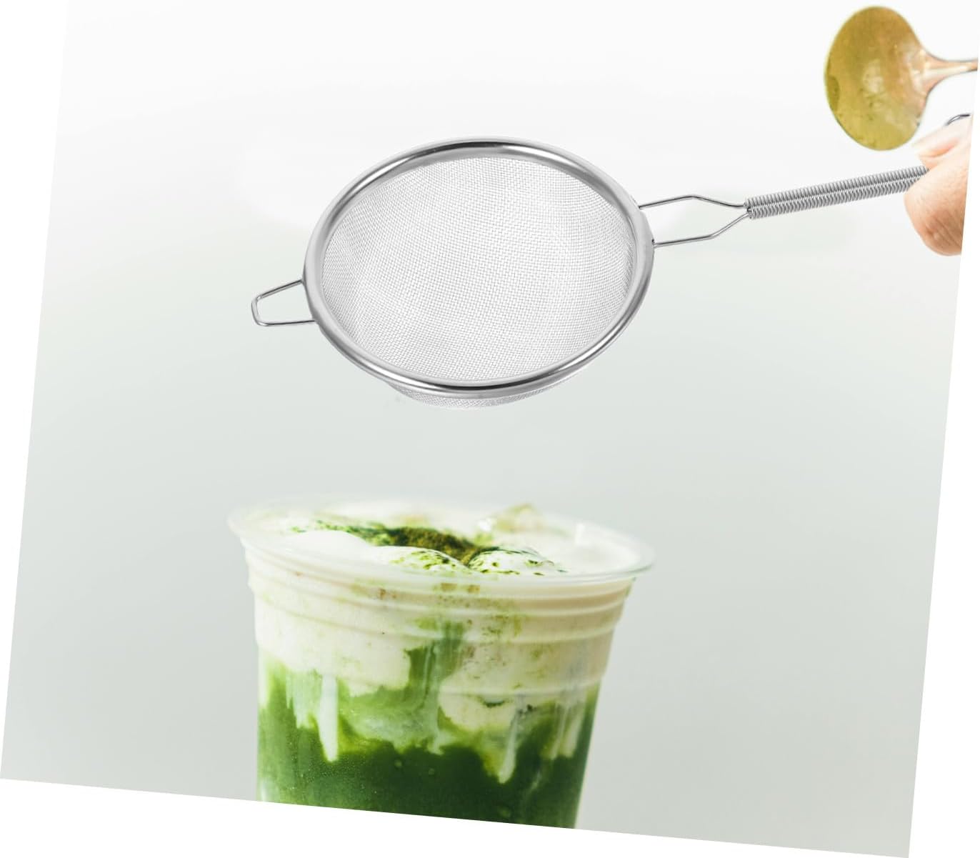 Stainless Steel Tea Strainer and Loose Tea Filter Spoon 7cm Fine Mesh Metal Infuser for Matcha and Leaf Cleaning Suitable for Home Brewing