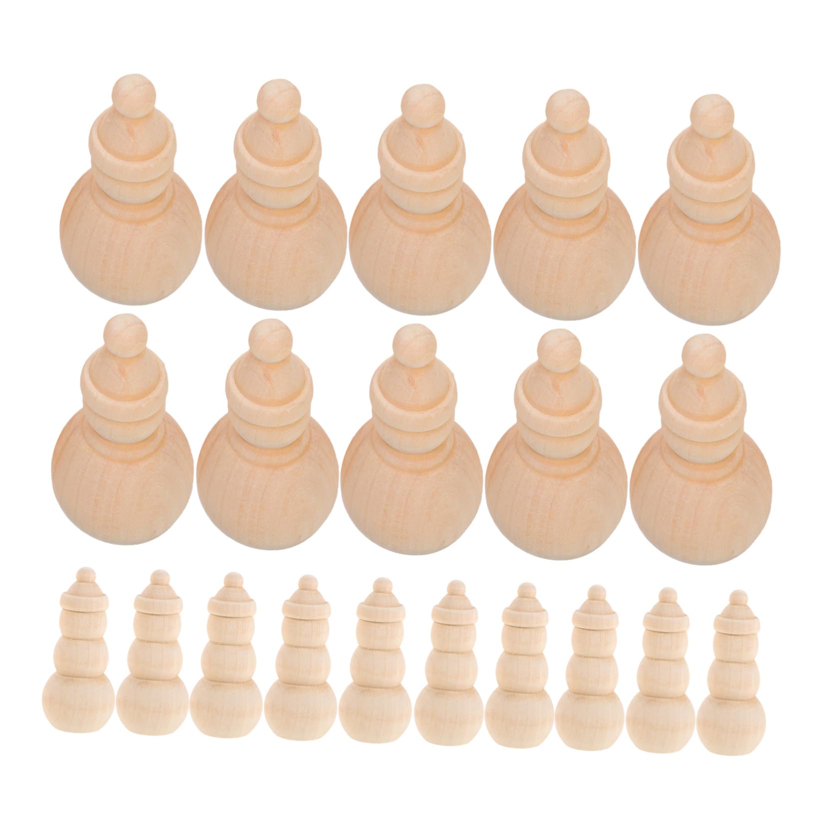 20 Piezas Figuras de Madera de Muñeco Pintar para Manualidades Navideñas Muñecos de Madera para Pintar Decoraciones DIY para Proyectos Artísticos