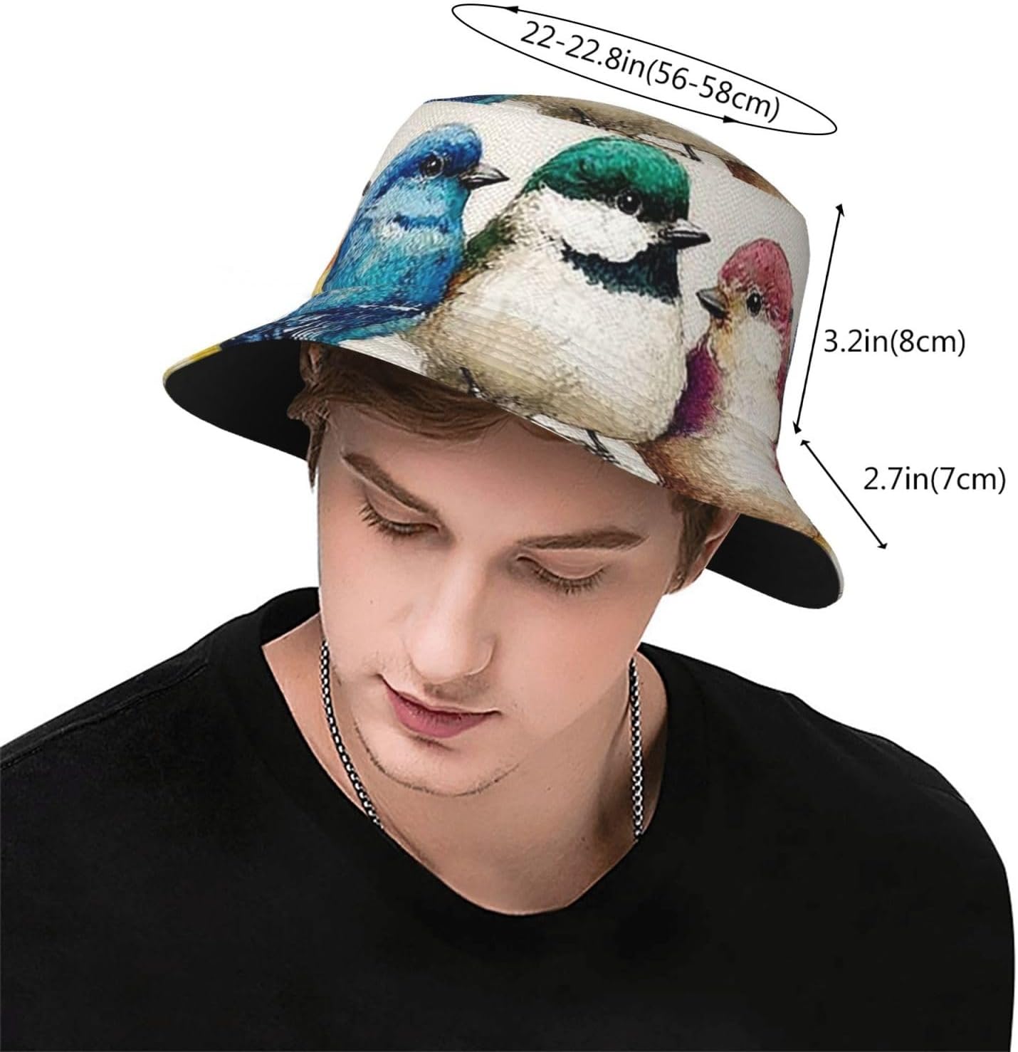 Bucket Hats for Men Women Sun Hat Watermelon Cute Print Fishing Hat Wide Brim Fishing Cap for Hiking