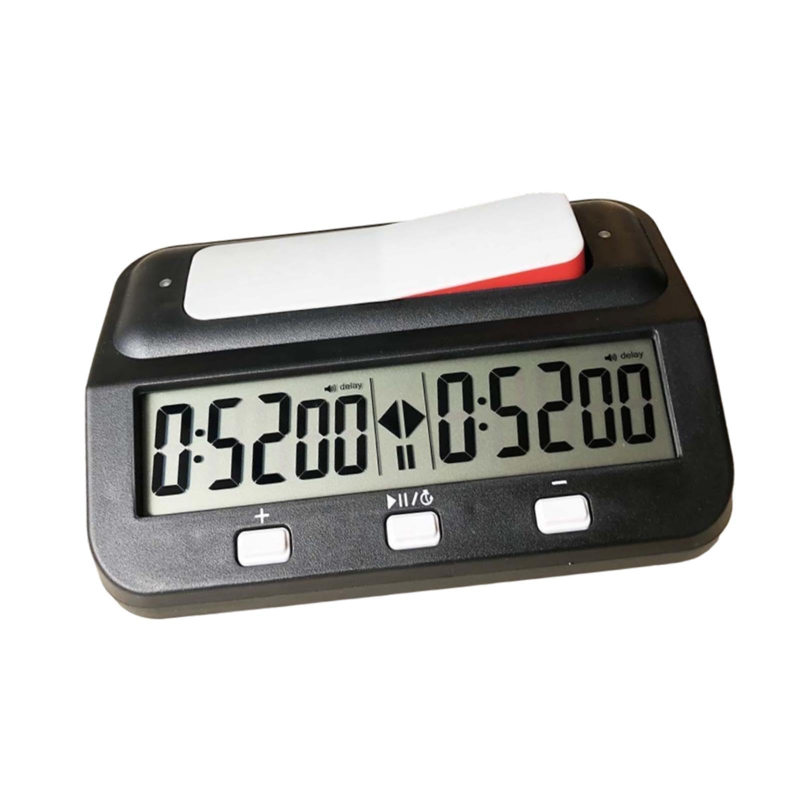 Orologio Digitale Scacchi Timer Gioco Professionale Portatile Display Funzione Allarme Memoria Materiale PP Adatto a Competizioni Regali Allenamento, Nero