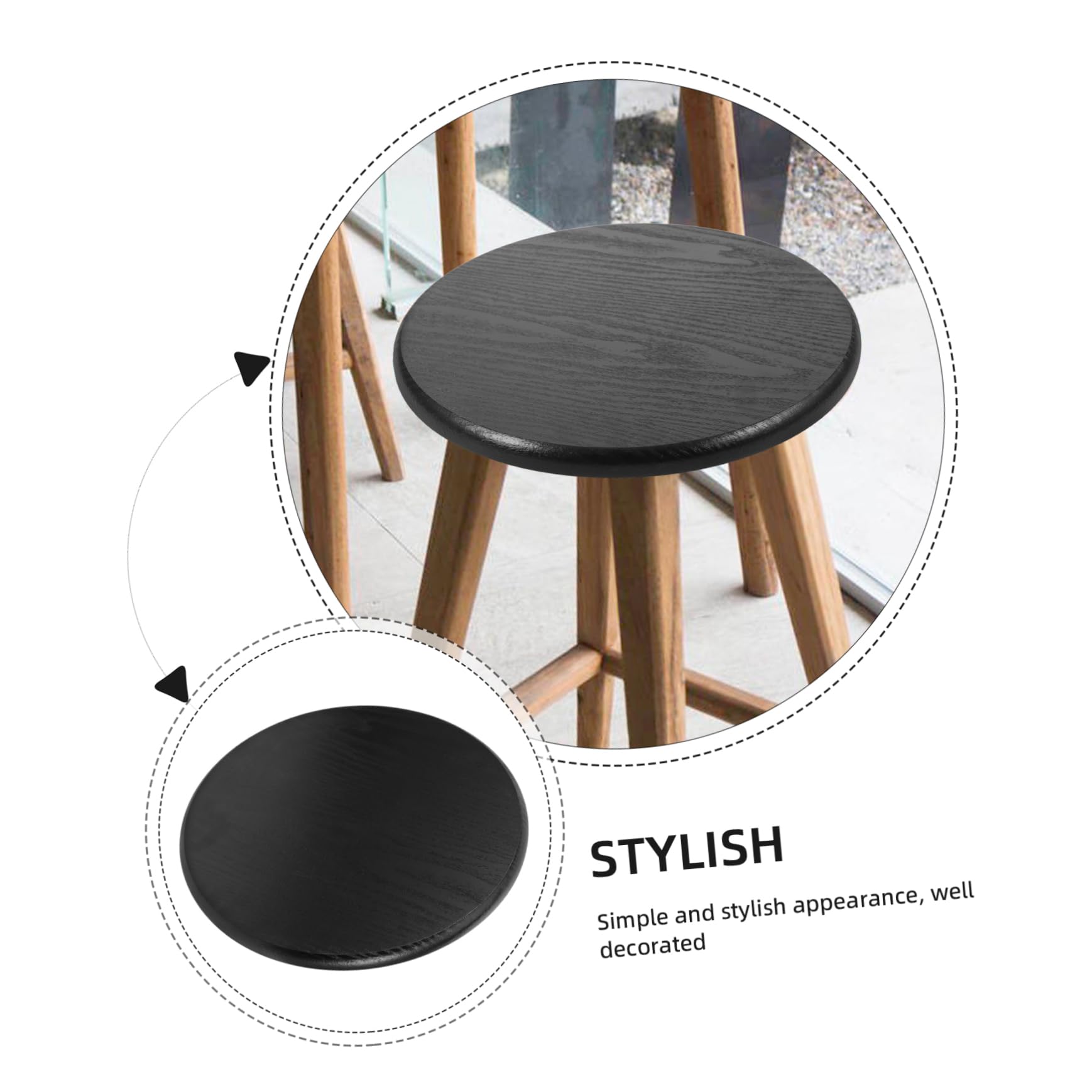 Amazon｜HOMOCONO 丸型スツール交換用木製座面 ダイニングチェア用