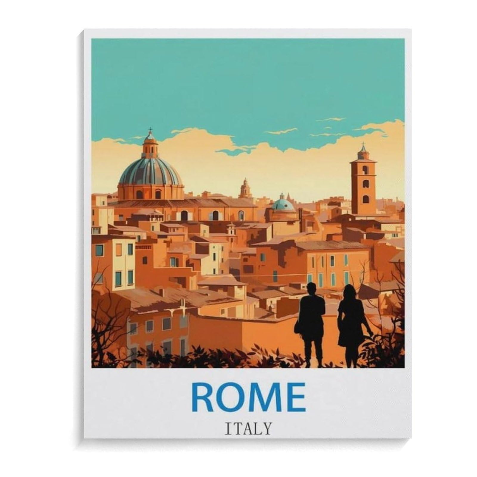 BEAYODKP Paint by Numbers，Rome Italy，DIY Paint by Numbers Kits for Adults Kids,Canvas Oil Painting with Brushes and Acrylic Pigment Paint by Numbers Arts Craft for Home Wall Decor(30x40cm-M44