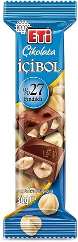 Eti Çikolata İçibol Fındıklı Çikolata 30 g x 12 Adet