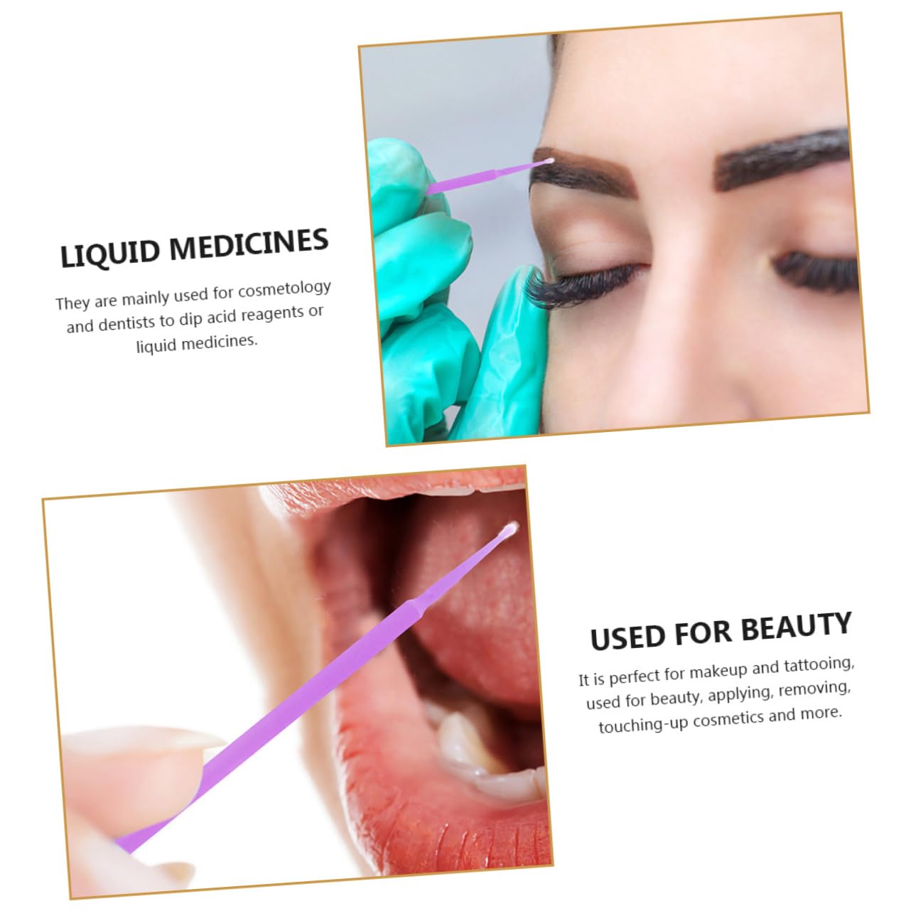 Didiseaon 4 Pack Beauty Swabs Makeup Brushes for Women Sponge Makeup Applicator Safe Applicator Sticks Beauty Sticks for Eyebrows Lashes