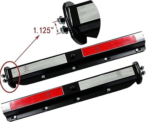 Miniatura 2 de BST BSSP Par de aletas de barro rectas universales resistentes para semirremolques de tractores de 1-18 pulgadas 1.125 pulgadas, patrón de pernos,