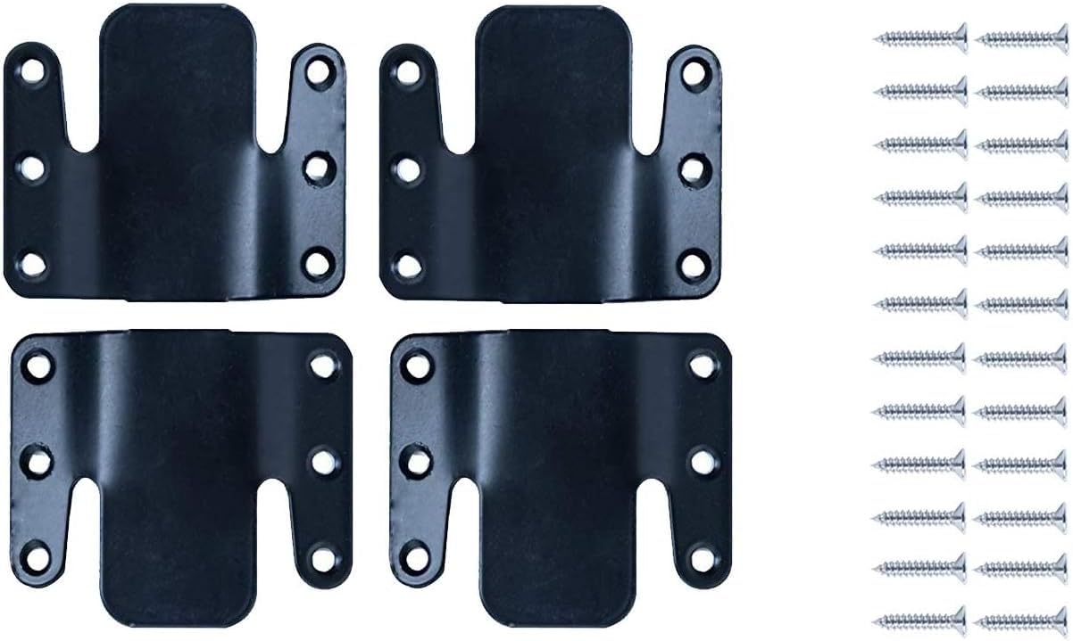 Sectional Sofa Interlocking Sofa Connector Bracket with Hardware | Universal Loveseat, Recliner, Chair or Chaise Lounge - 2 Sets, 4 Piece