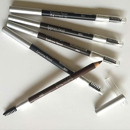 Miniatura 8 de HANZAN Delineador de ojos impermeable para cejas lápiz lápiz maquillaje cedro madera cosmética herramienta (EB02 CAFÉ OSCURO)