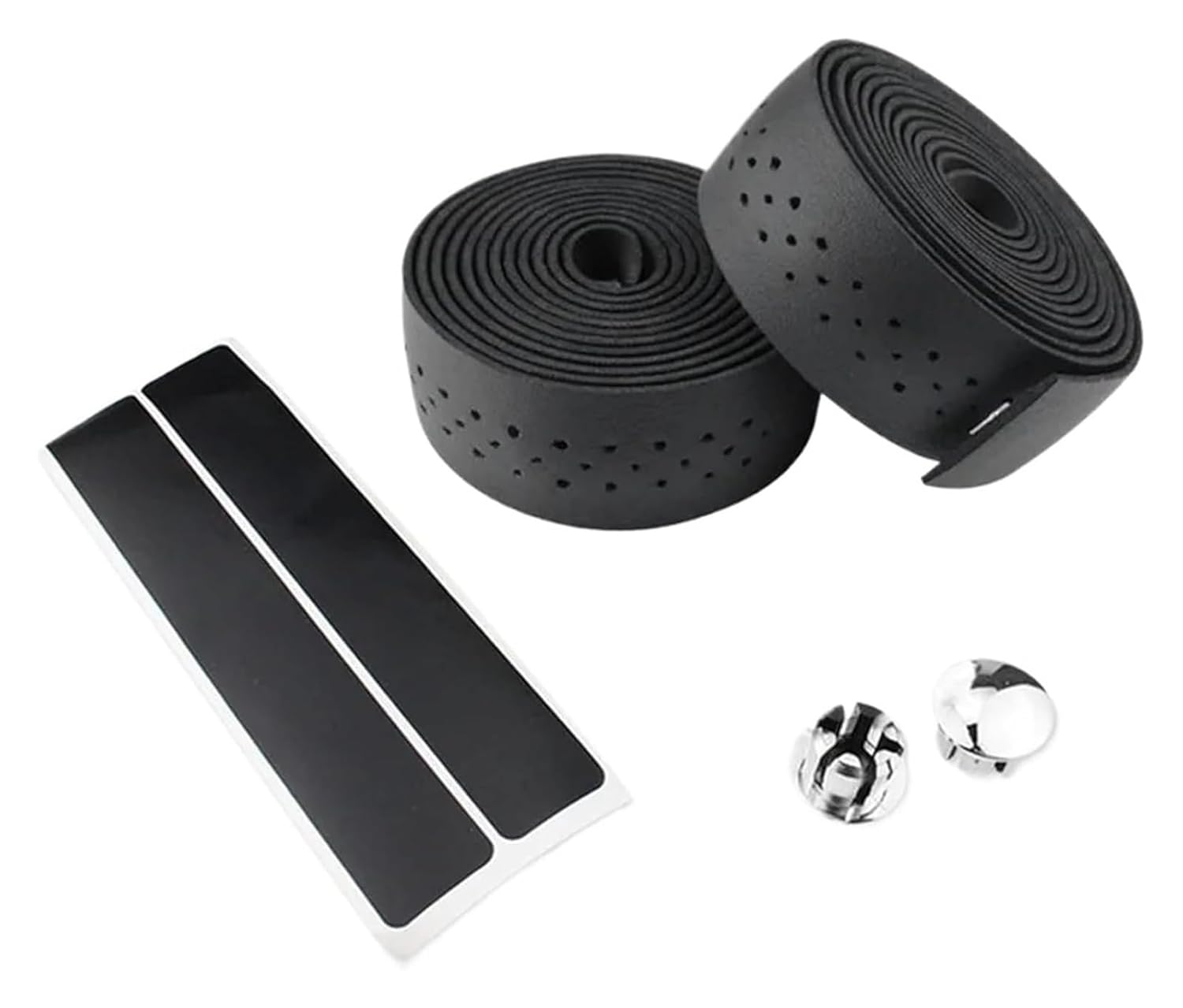 Handlebar Tape,Bike Handlebar Tape Bicycle Handlebar Tape Road Bike PU Leather Perforated Belt Breathable Soft MTB Fixed Gear Belt Cycling Accessory(Red)