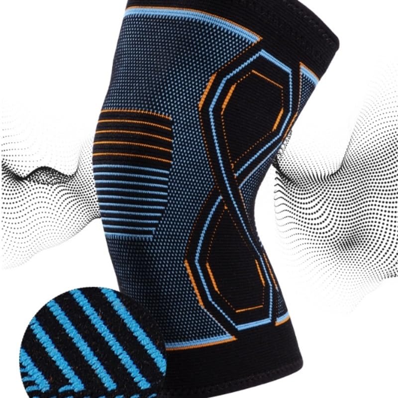 Men's Breathable Nylon Knitted Knee Pads For Sports Cycling Women's Fitness Equipment