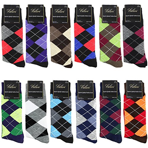 Falari Men Colorful Funny Novelty Crazy Combed Casual Dress Socks & Argyle Socks2