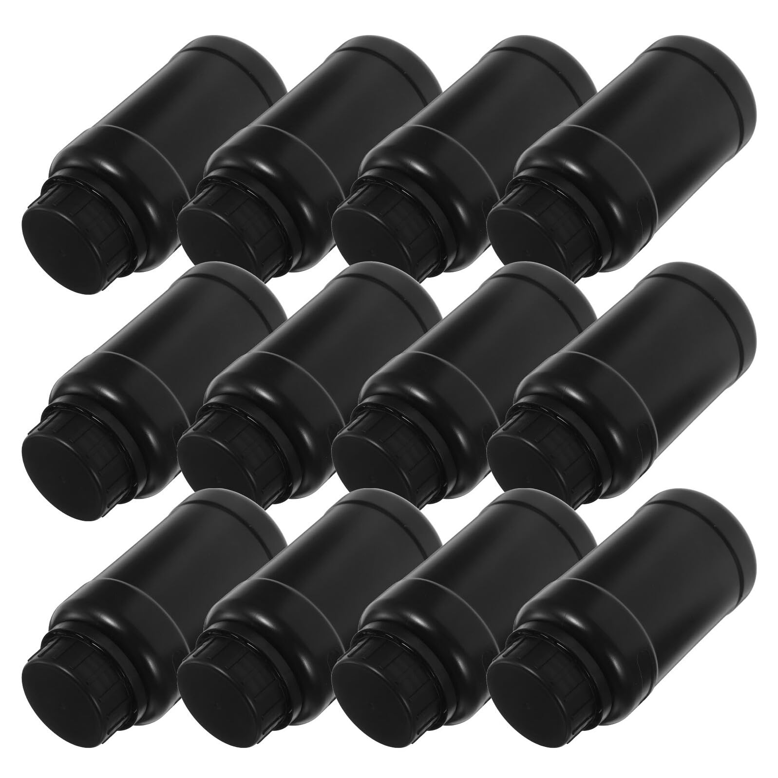 Anneome Botellas de Reactivo de Boca Ancha 250ml Pe Negras 12 Uds