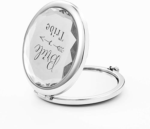 Miniatura 2 de El juego de 7 espejos de maquillaje compactos de bolsillo incluye 1 espejo de novia para ser y 6 espejos de tribu de novia, despedida de soltera,