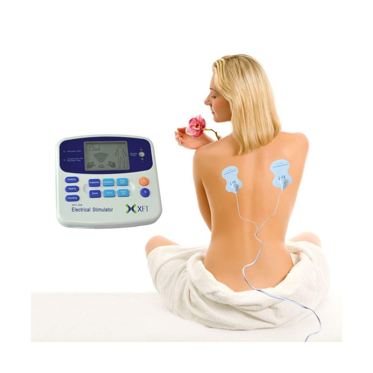 XFT-320 Electrical Stimulator Tens Massager Unit Dual Channel Body Relax Muscle Stimulator Back Knee Pain Relief Device
