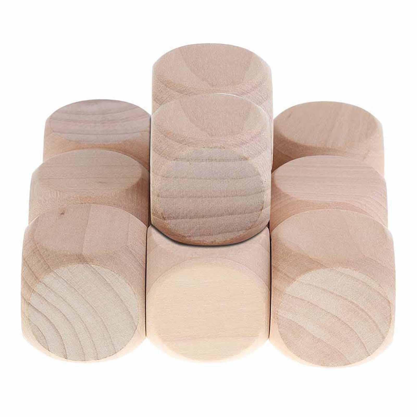 Amazon.co.jp: 空白のサイコロ - 10 個の木製キューブ クラフト