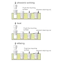 Vista 6 de 100 tuercas de latón de impresión 3D, M3 x 0.118 x 0.197 in, inserción roscada moleteada, tuercas de latón moleteadas, tuerca de incrustación