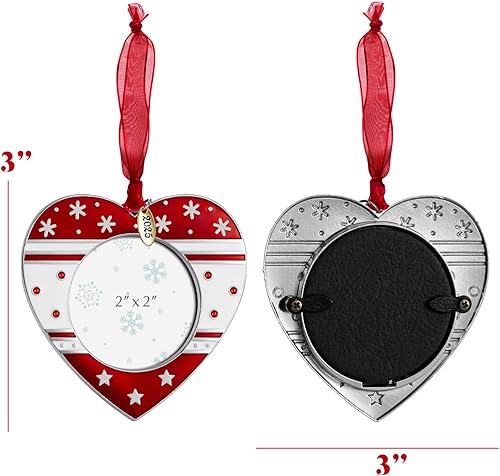 Miniatura 2 de GUOER Marco de fotos de adorno para árbol de Navidad 2025, regalo de vacaciones, decoración del hogar, decoraciones de Navidad, regalos de Navidad,