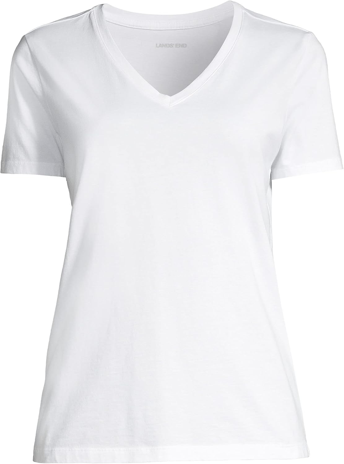 Lands' End Women's Relaxed American-Grown Supima Cotton V-Neck T-Shirt - Image 6