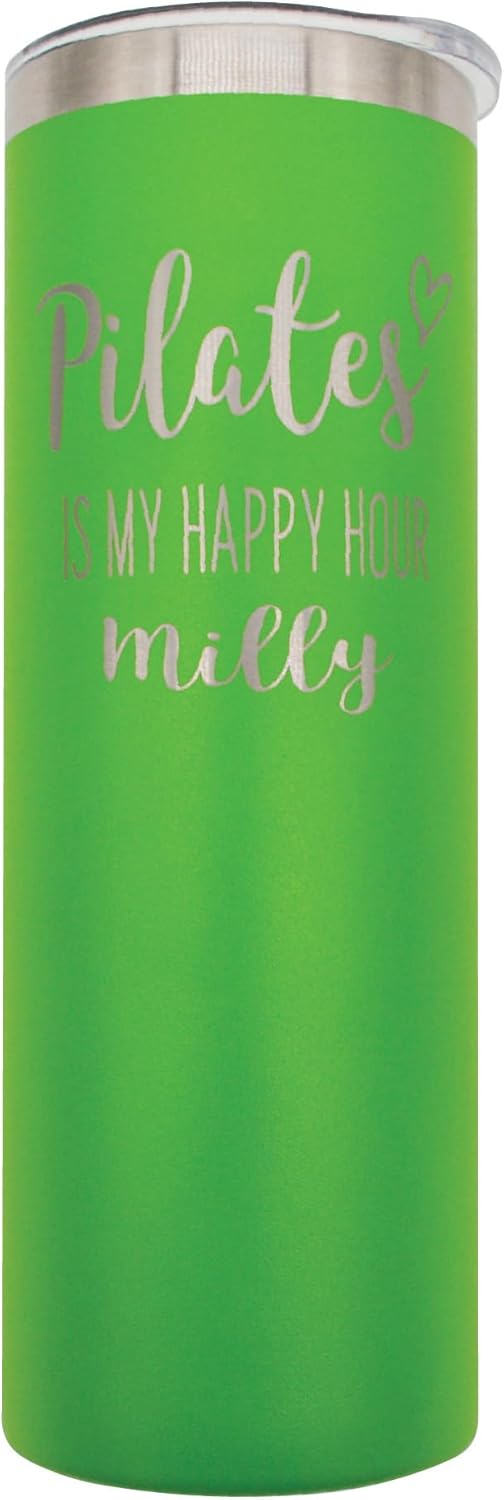 AVITO Personalized Pilates Tumbler - Laser Engraved Stainless Steel 30 oz With Lid - Vacuum Insulated - Gift for Pilates Instructor or Lover