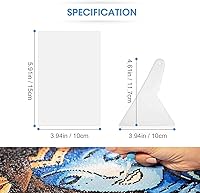 Vista 5 de ALKRITA 100 Pieces Diamond Painting Release Paper 16 x 12cm and 15 x 10cm Non-Stick Silicone Release Paper Double-Sided 5D Diamond Painting
