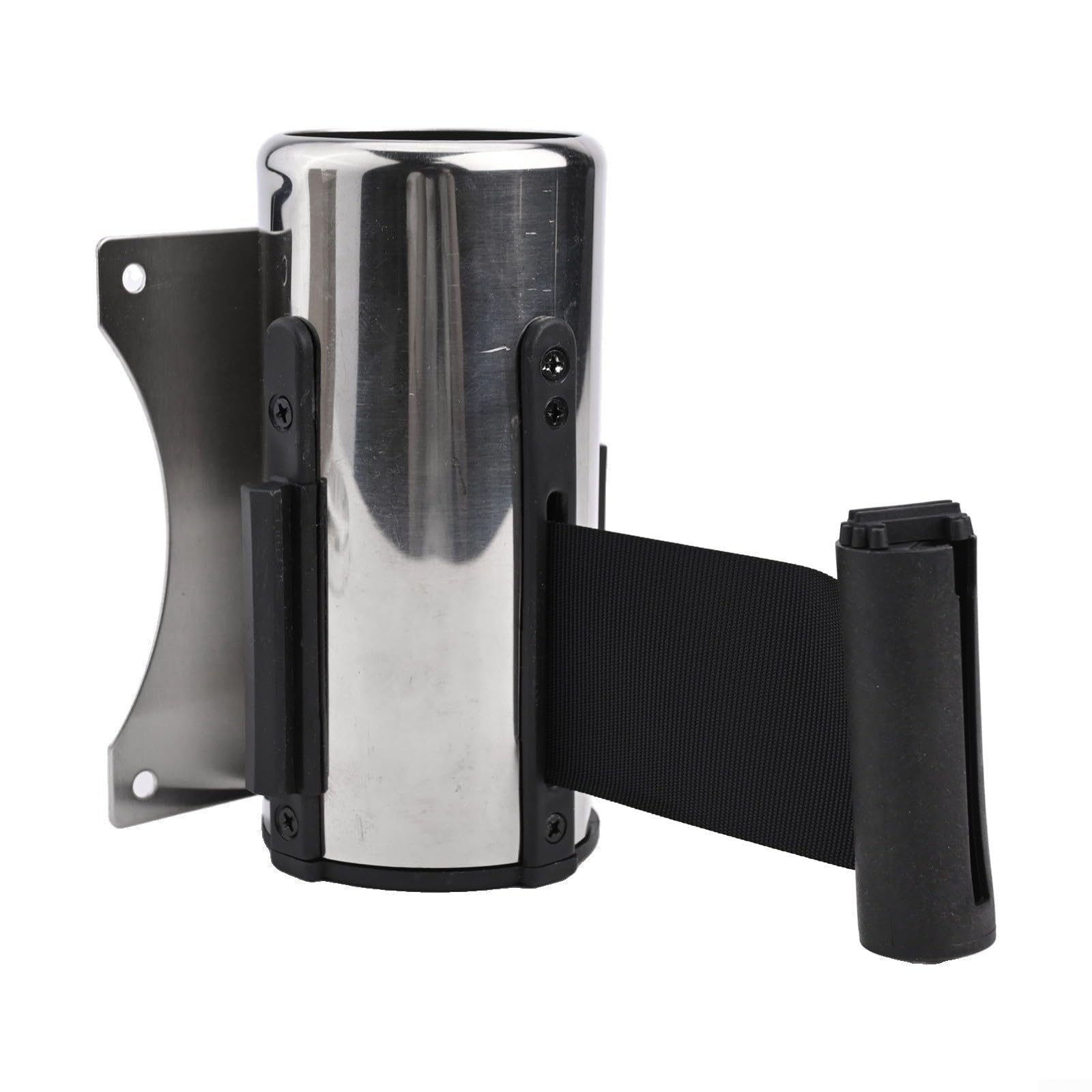 Barrera retráctil de pared 2 m negro
