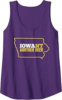 Funny Iowa Beer Shirt-Distressed Iowa State Map T Shirt Tank Top