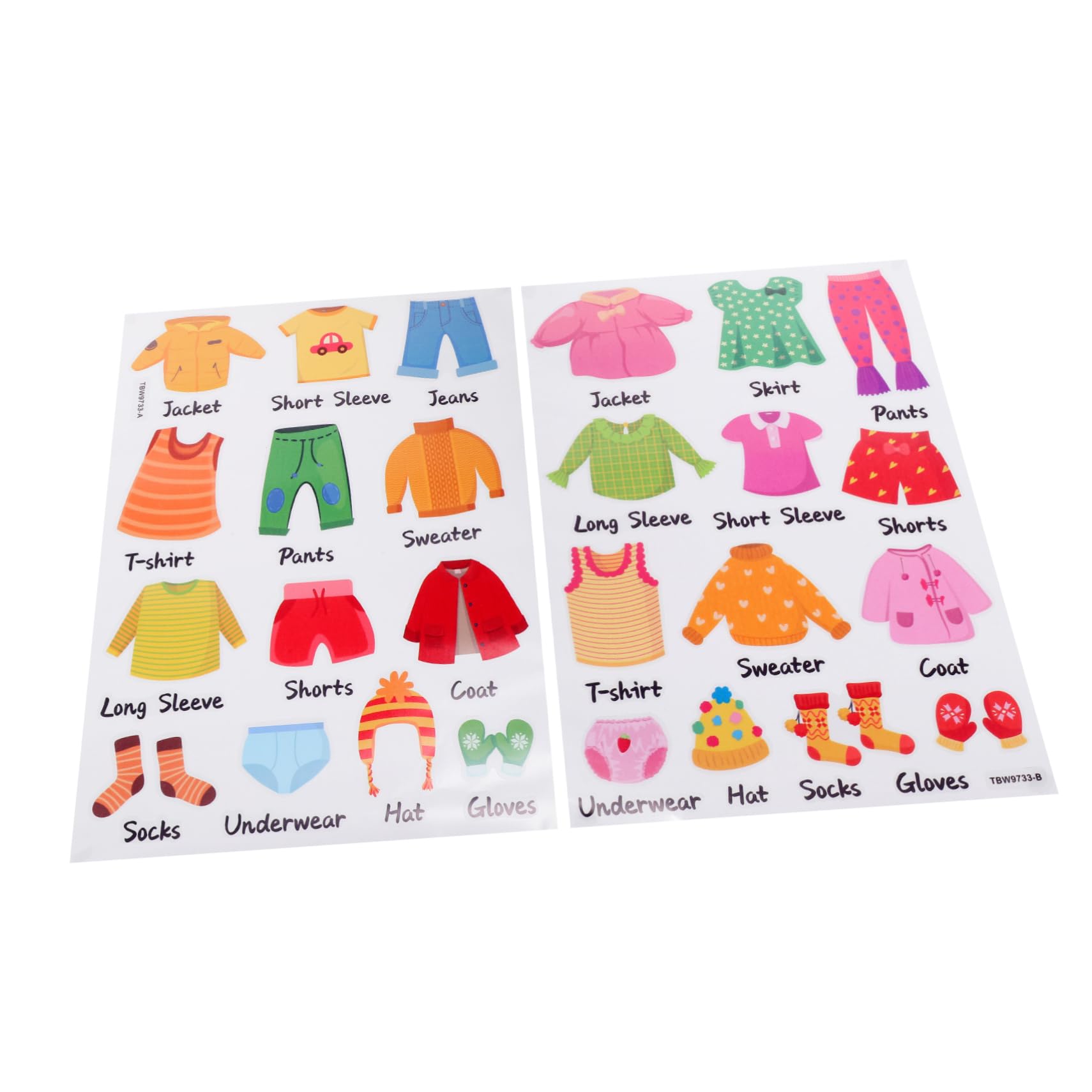 Étiquettes de vêtements autocollantes iplusmile pré-imprimées robe pour bacs
