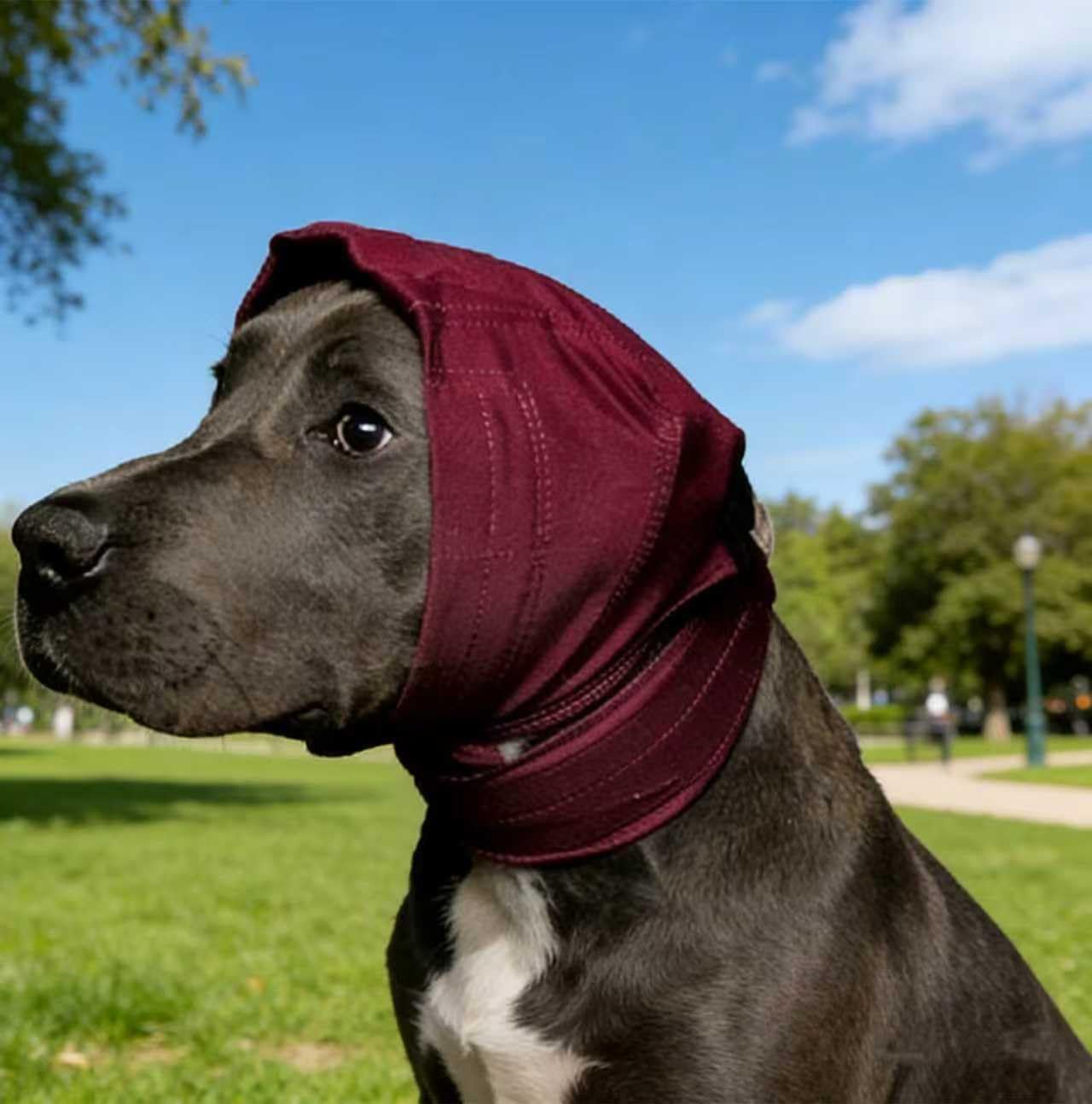 Dog Ear Cleaning Wrap: Daily Hygienic Care| Reduce Wax&Dirt—Breathable Cotton Blend—Use with Ear Wipes—Post-Bath/Post-Walk