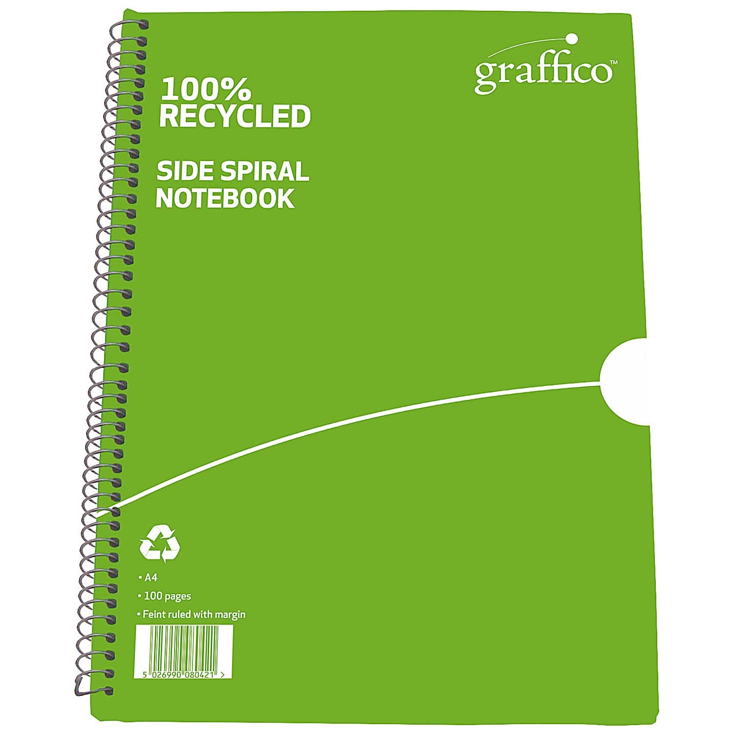 Graffico Recycled Wirebound Notebook 100 Pages A4 (Pack of 10) EN08043