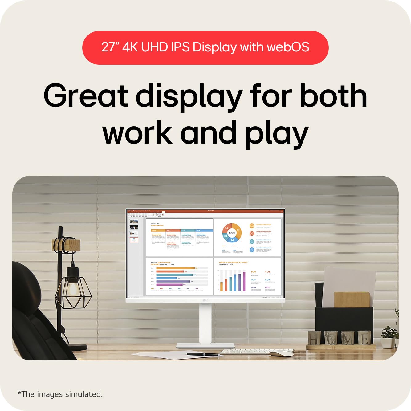 LG 27U730SA-W 27-Inch Smart 4K / UHD (3840 x 2160) / IPS / HDR10