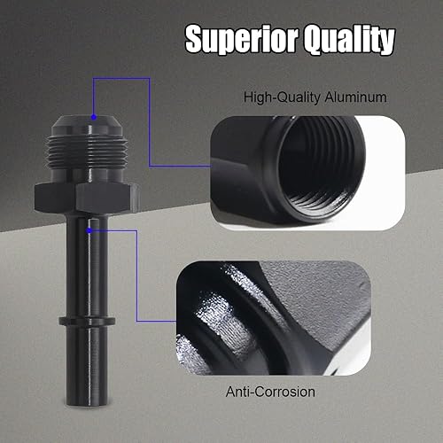 Miniatura 3 de Adaptador de montaje EFI macho de desconexión rápida, conector de manguera de 6AN a 38, accesorios de sistema de combustible de repuesto automotriz,