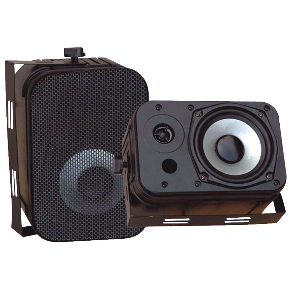 PYLE PDWR40B 5.25 Indoor/Outdoor Waterproof Speakers (Black) - ONE YEAR Warranty