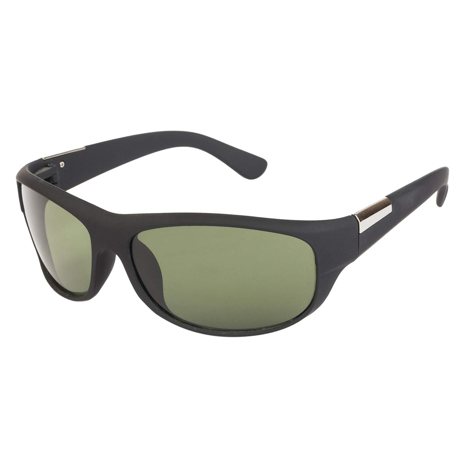 arzonai Men's UV-400 Protected Sunglasses Hector Sports Wrap Matte Black, 64mm (GreenLens) (MA-905-S3)-picture-16