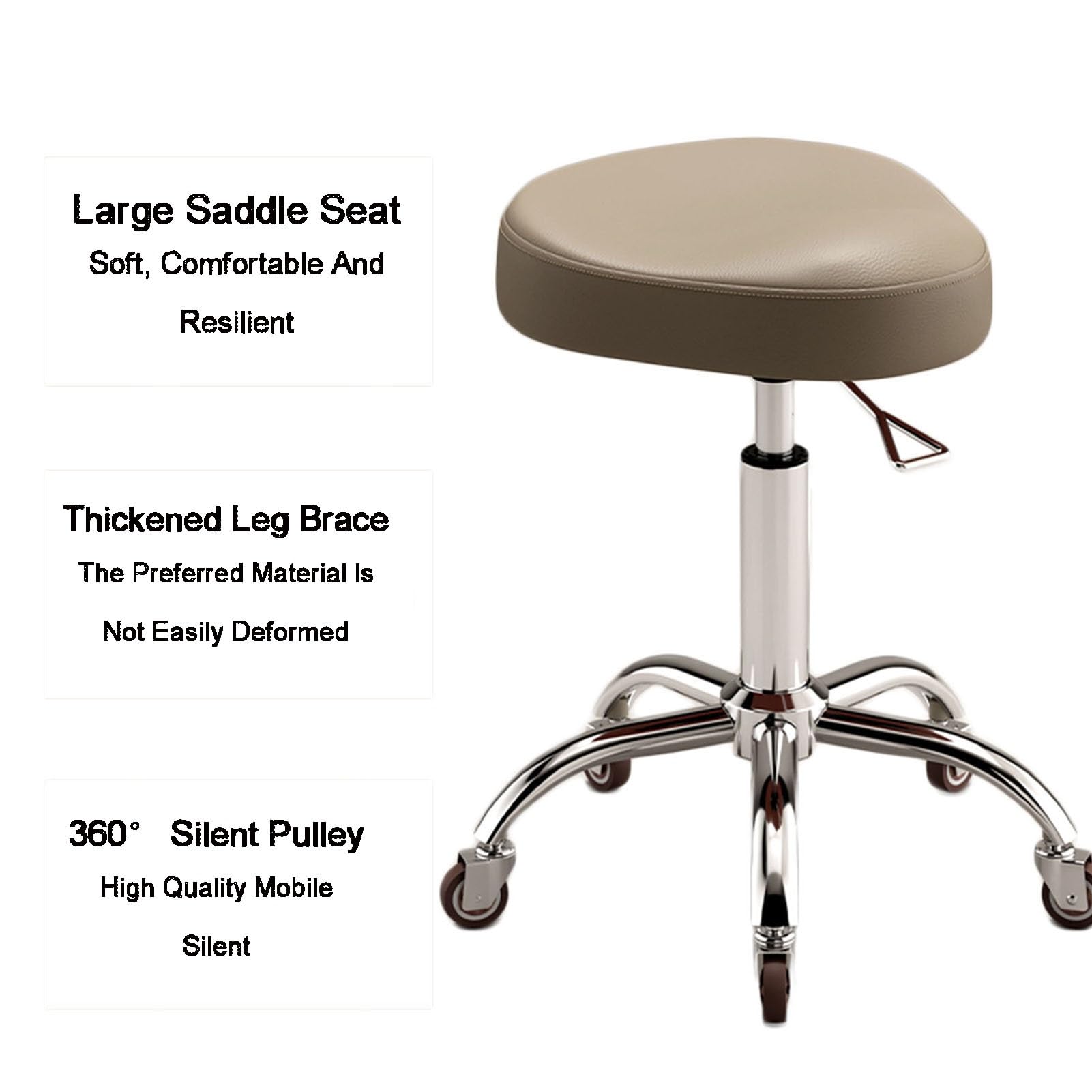 Generico Sedia A Sella, Sgabello Ergonomico E Confortevole, Altezza Regolabile, Rotazione Di 360 Gradi, For Centri Massaggi, Cliniche, Centri Benessere E Studi Medici.(Color4)