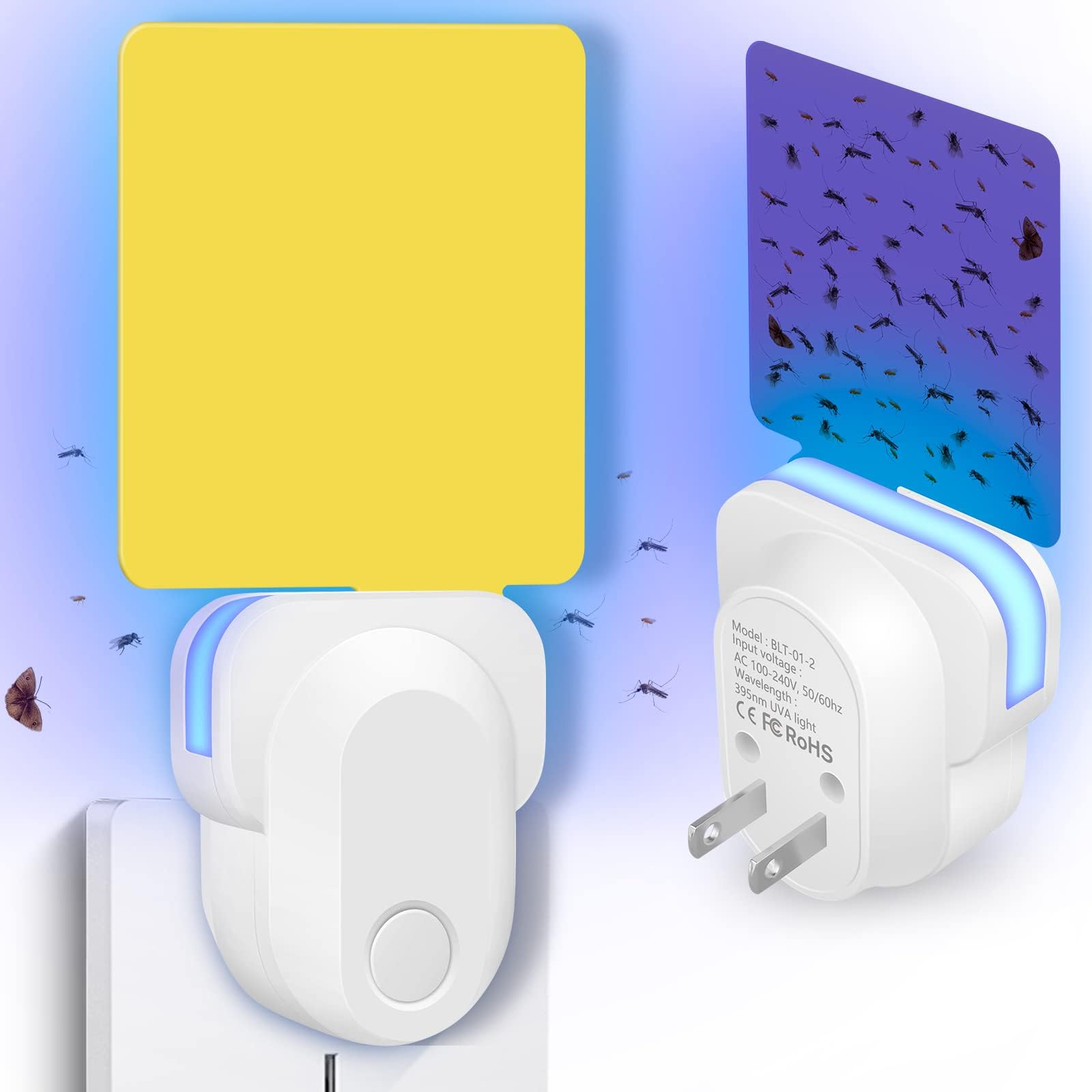 4PCS Bug Zapper with Night Light Mosquito Zapper Plug in