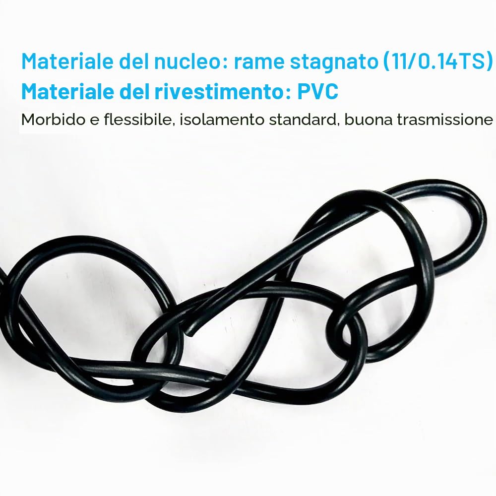 ANJIELO SMART Cavo di estensione 4x0,2 mm filo di rame stagnato per sistema videocitofonico (30m)