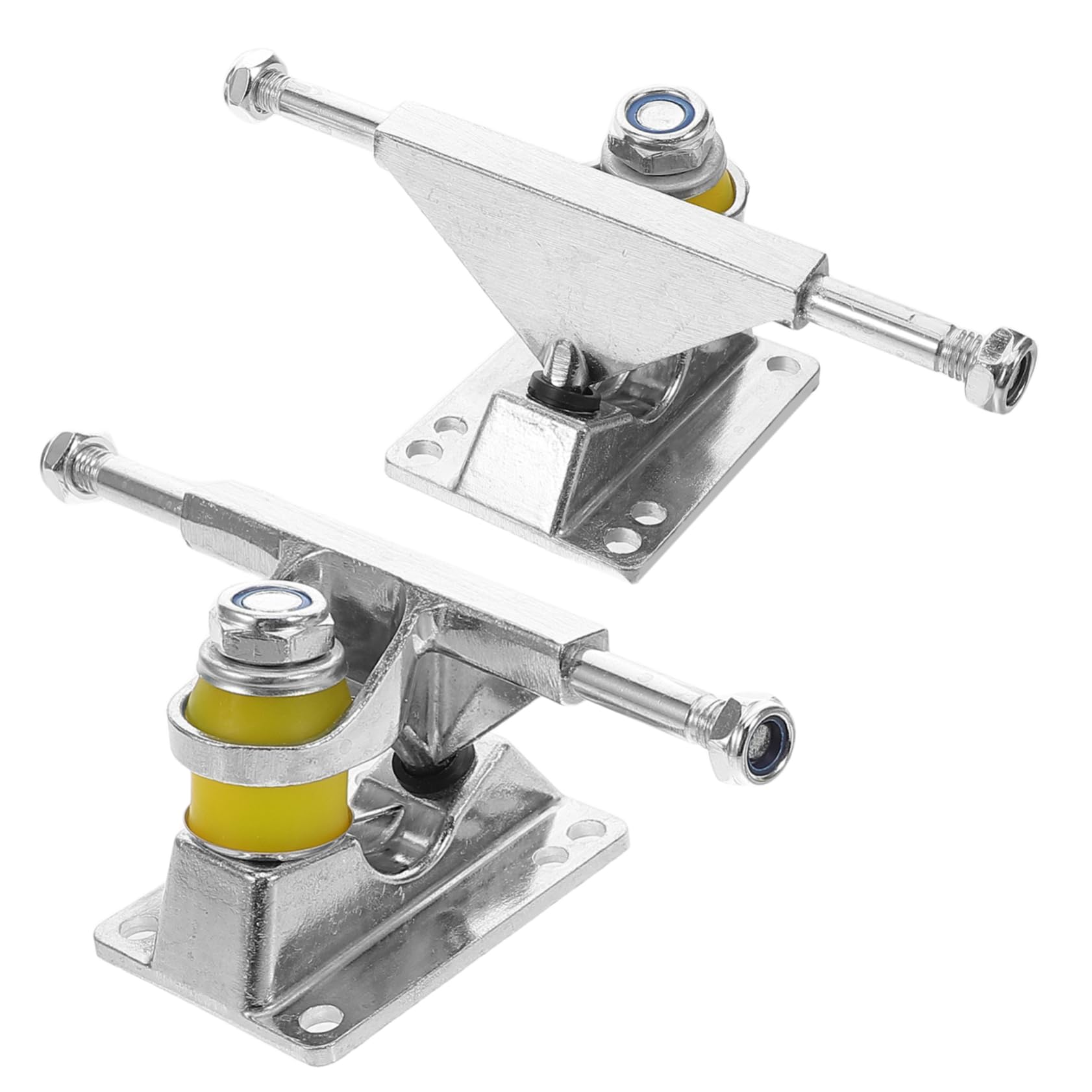 GANAZONO Trucks Construction de de D'aluminium Argenté Alliage Skateboard en Accessoire Duo Robuste et Matériau Réutilisable pour Remplacement et Support de Planche