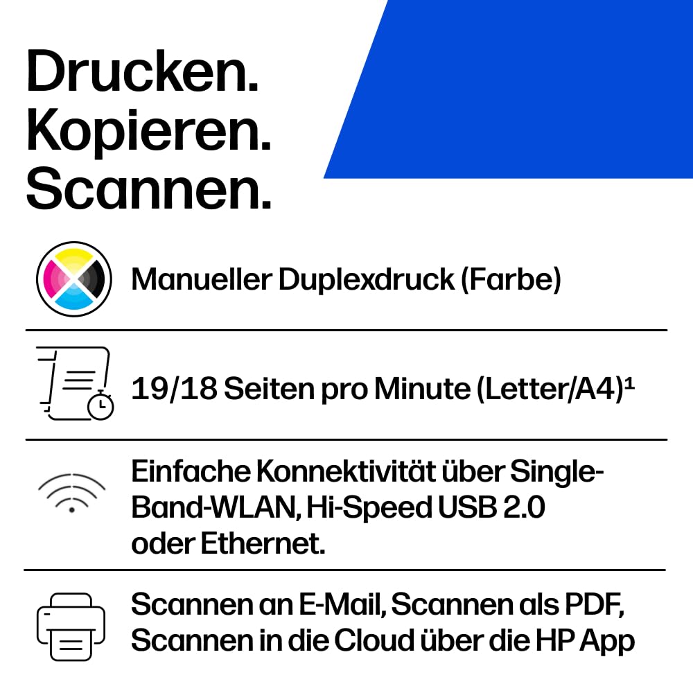 HP Color Laser MFP 178nwg Multifunktions-Farblaserdrucker, Drucken, Kopieren, Scannen, Wi-Fi, Ethernet, USB