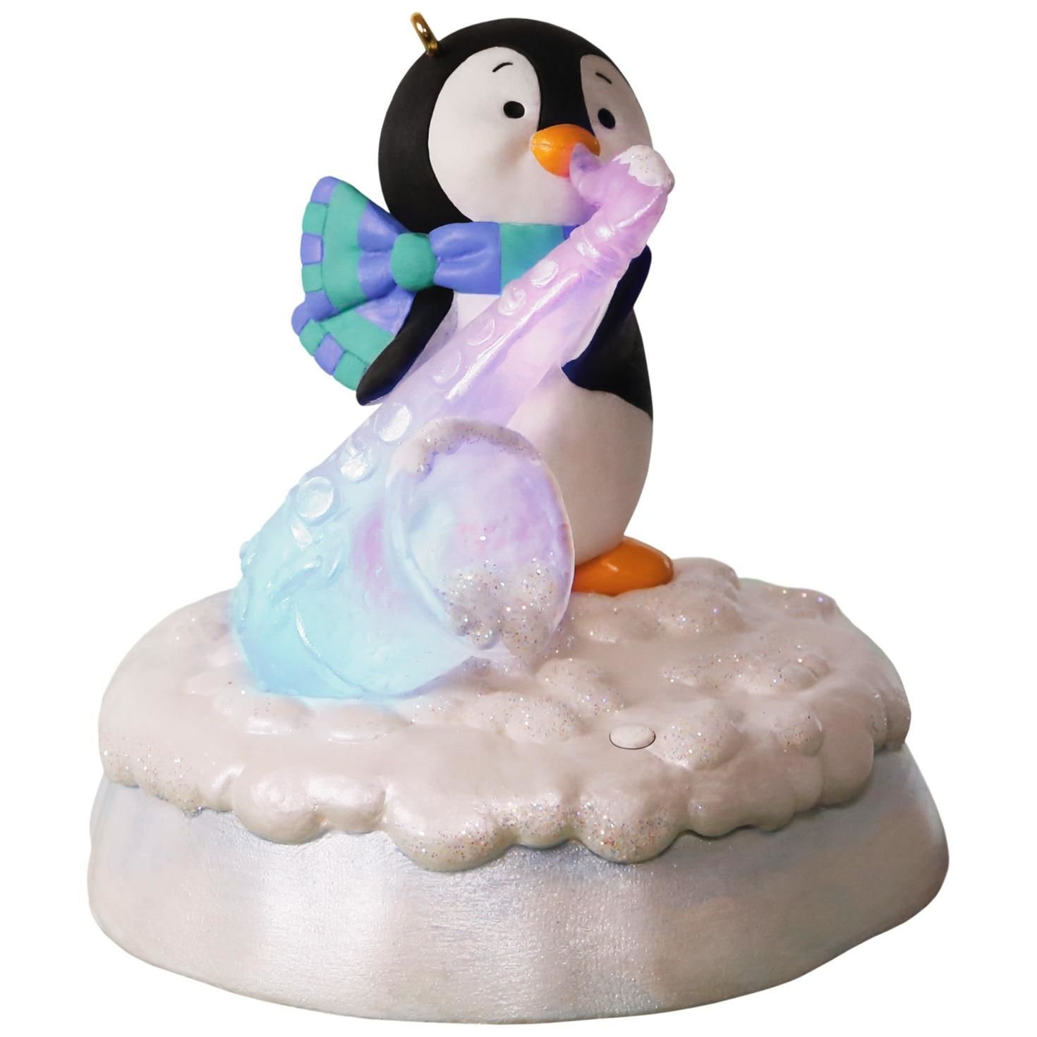 Hallmark Keepsake Ornament Merry Music Makers Penguin Swingin' Sax Ornament with Light and Music 2017